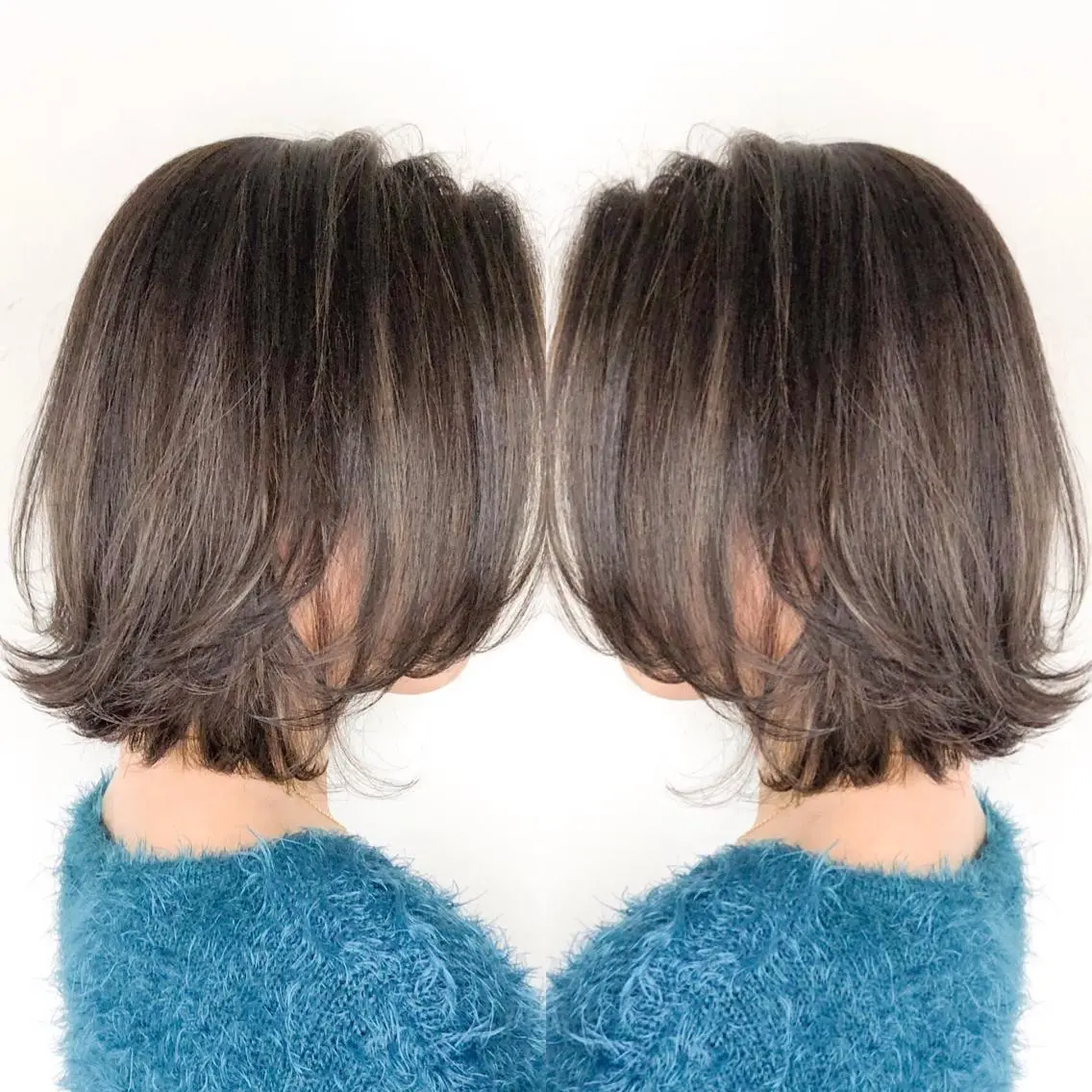 ミディアム カラーモデル募集中 美容室ハピスのヘアスタイル