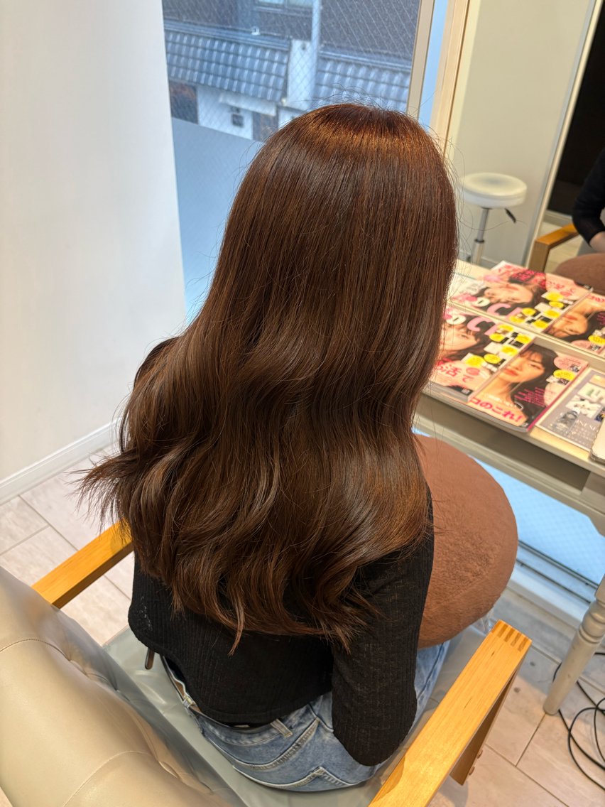 ロング カラー アッシュ アッシュブラウン ブラウンカラー 髪質改善 トリートメント カット ヘアカラー トリートメント 小林 美南のヘアスタイル