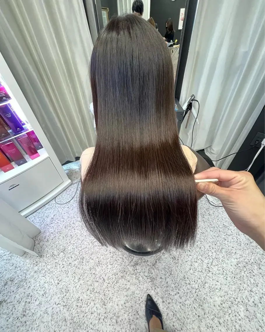 ロング 縮毛矯正 タカダ ケンタのヘアスタイル
