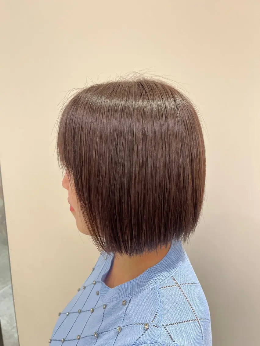 ショート ボブ 縮毛矯正 大塚 柊那のヘアスタイル