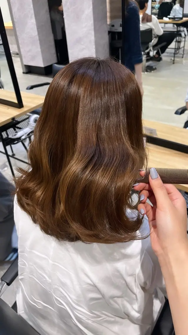 セミロング 髪質改善/ワンカラー 🌺堀込由菜🌺のヘアスタイル