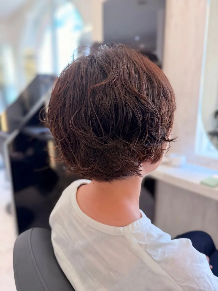 ショート ボブ 似合わせカット カット パーマ TheEctQ'n Ayane/心斎橋のヘアスタイル