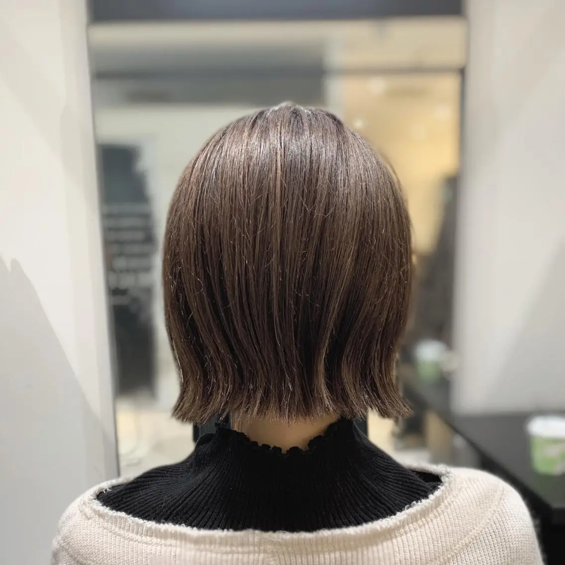 ミディアム ボブ 外ハネヘア ボブ、縮毛矯正👑 心斎橋/高城涼也のヘアスタイル