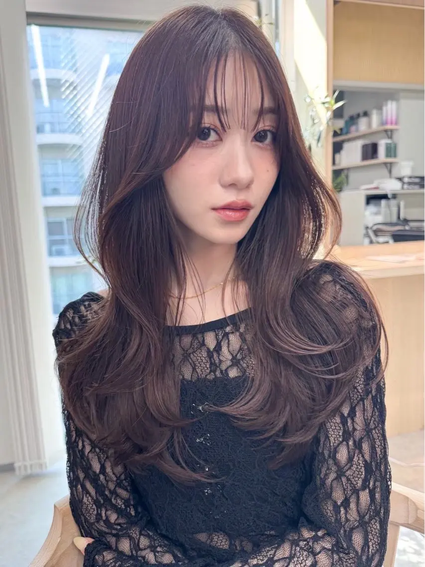 ロング 顔周りカット レイヤーカット ロング 小顔カット 表参道/似合わせ レイヤー/ryoのヘアスタイル