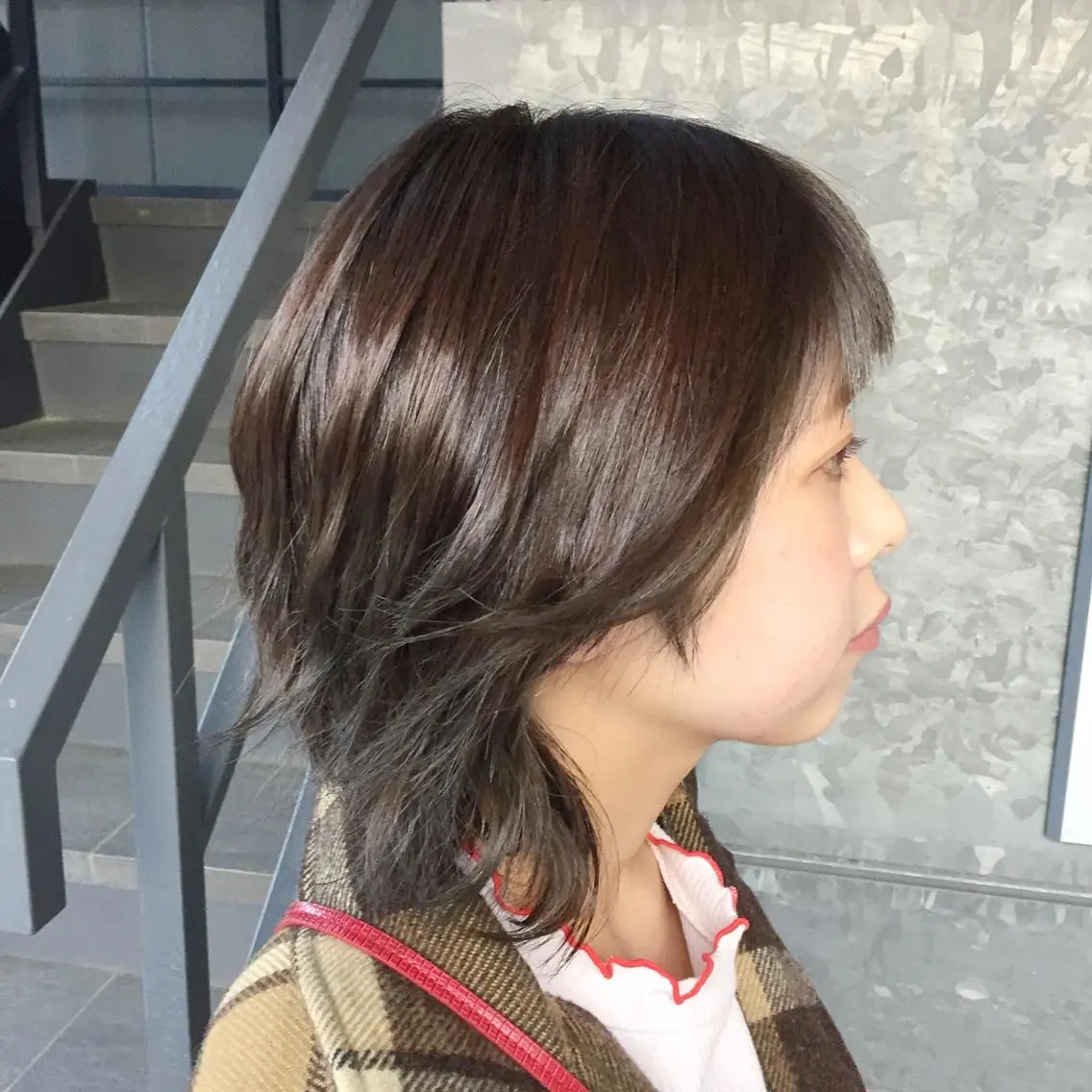 ミディアム カラー グレージュ ウルフカット 髪質改善/白髪ぼかし KENTAのヘアスタイル