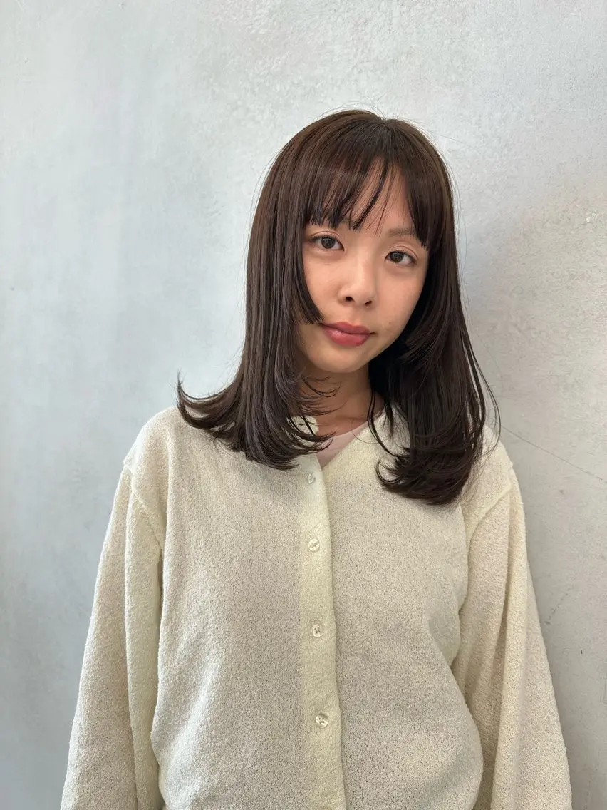 ミディアム カラー キッズ カット ヘアカラー トリートメント オトナヘア🌸 harukaのヘアスタイル