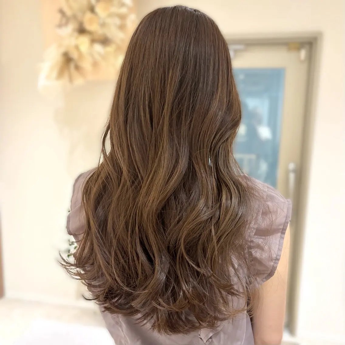 ロング カラー ヘアアレンジ カット ヘアカラー トリートメント 前髪クロスパーマ /🎀Ayuka🎀のヘアスタイル