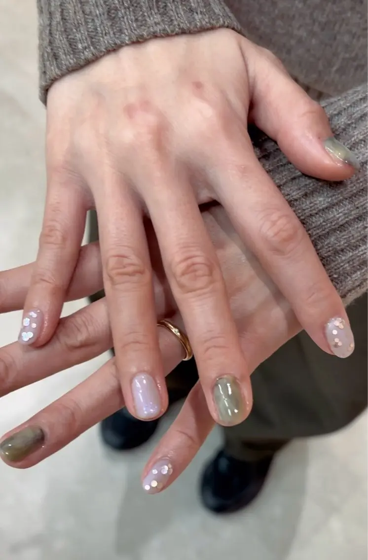 ネイル マットネイル ニュアンスネイル 春ネイル モンタナ nailのネイルデザイン