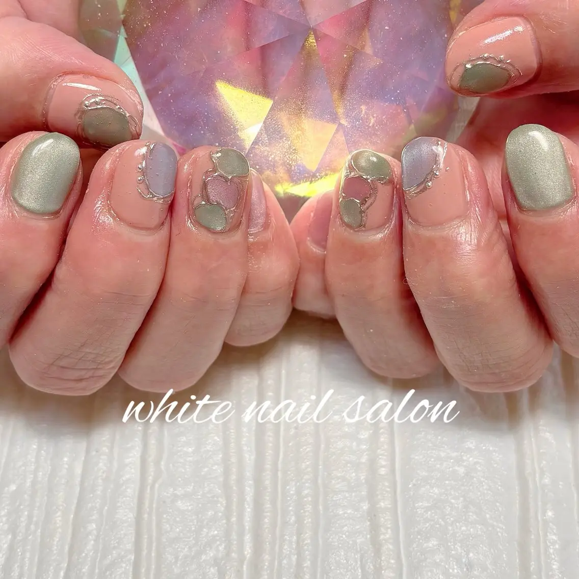 ネイル フットネイル ラメ(グリッター) ハンドネイル white nail salonのネイルデザイン