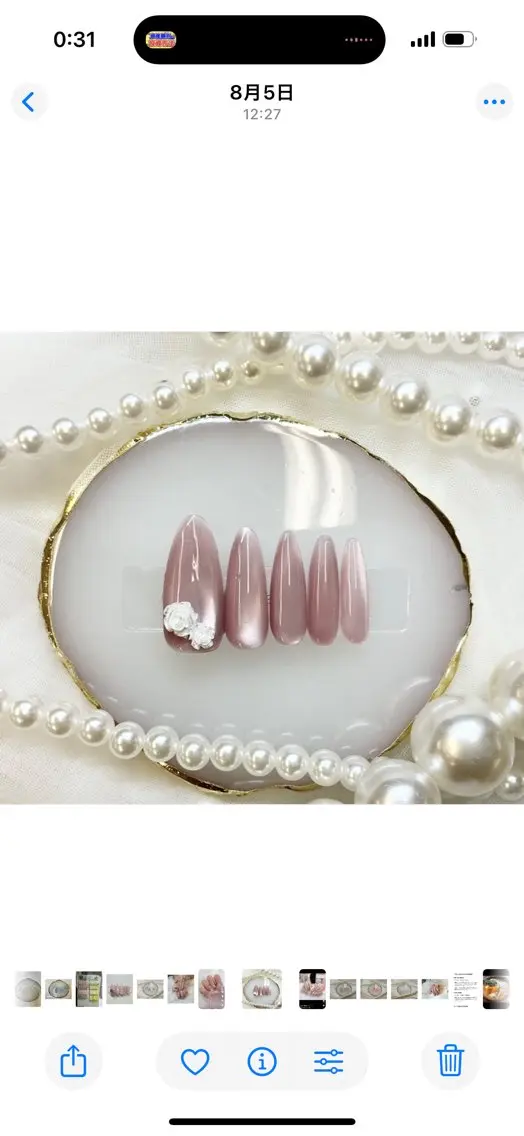 ネイル アートネイル フットネイル フレンチネイル ガラスフレンチ ハート Queeens nailのネイルデザイン