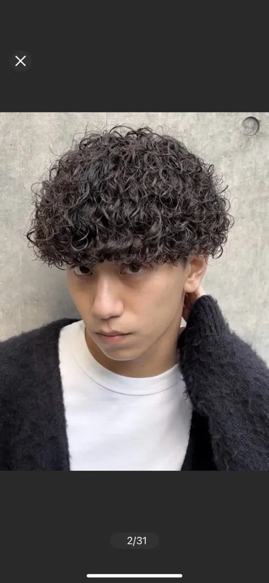 パーマ メンズ カット パーマ fifthパーマ特化 ユウリのヘアスタイル