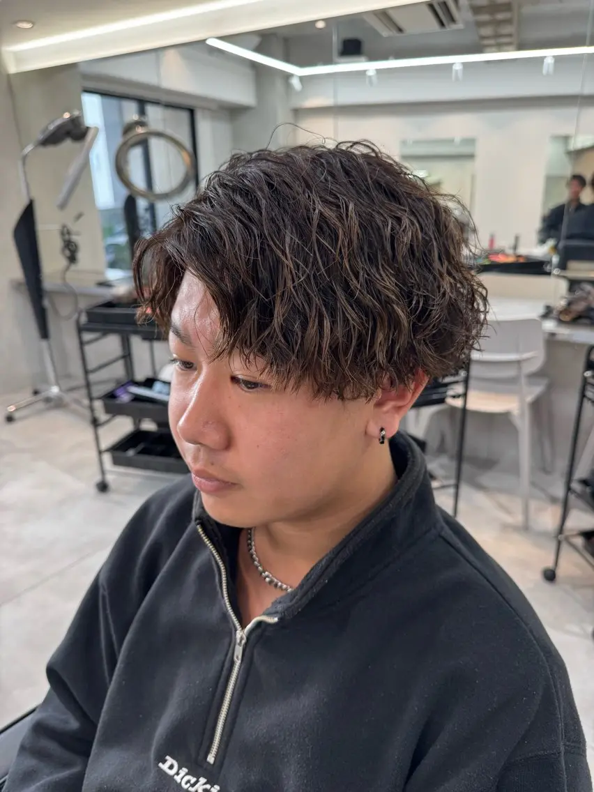 パーマ メンズ メンズブリーチ メンズパーマ カット パーマ 大宮メンズ特化/パー マ職人/小川藍人のヘアスタイル