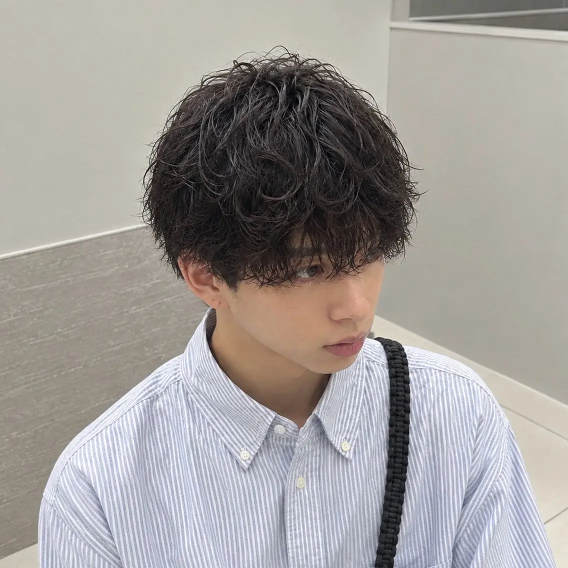 パーマ メンズ マッシュ メンズパーマ ニュアンスパーマ カット パーマ 大人っぽさ🫧 /ニュアンス/こゆきのヘアスタイル