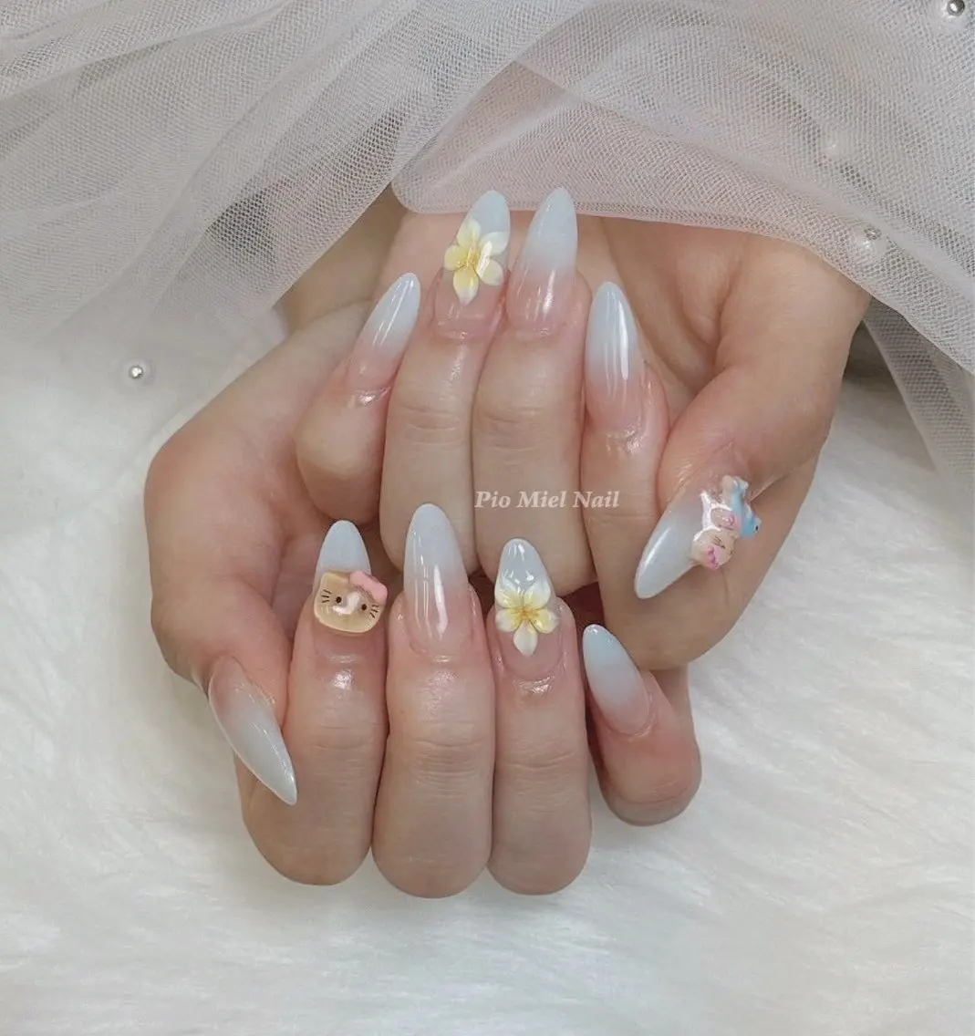 ネイル ハンドネイル HANA 長さだしのネイルデザイン