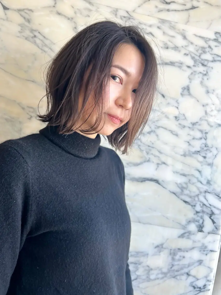 ミディアム ボブ トリートメント 青木 翔海のヘアスタイル