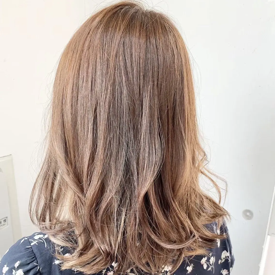 カラー セミロング 縮毛矯正/ワンカラー モデル募集🫧羽夏のヘアスタイル