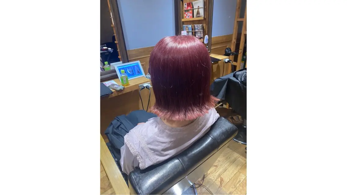 ミディアム カラー ブリーチ ダブルカラー カット ヘアカラー トリートメント Ando Raycoのヘアスタイル