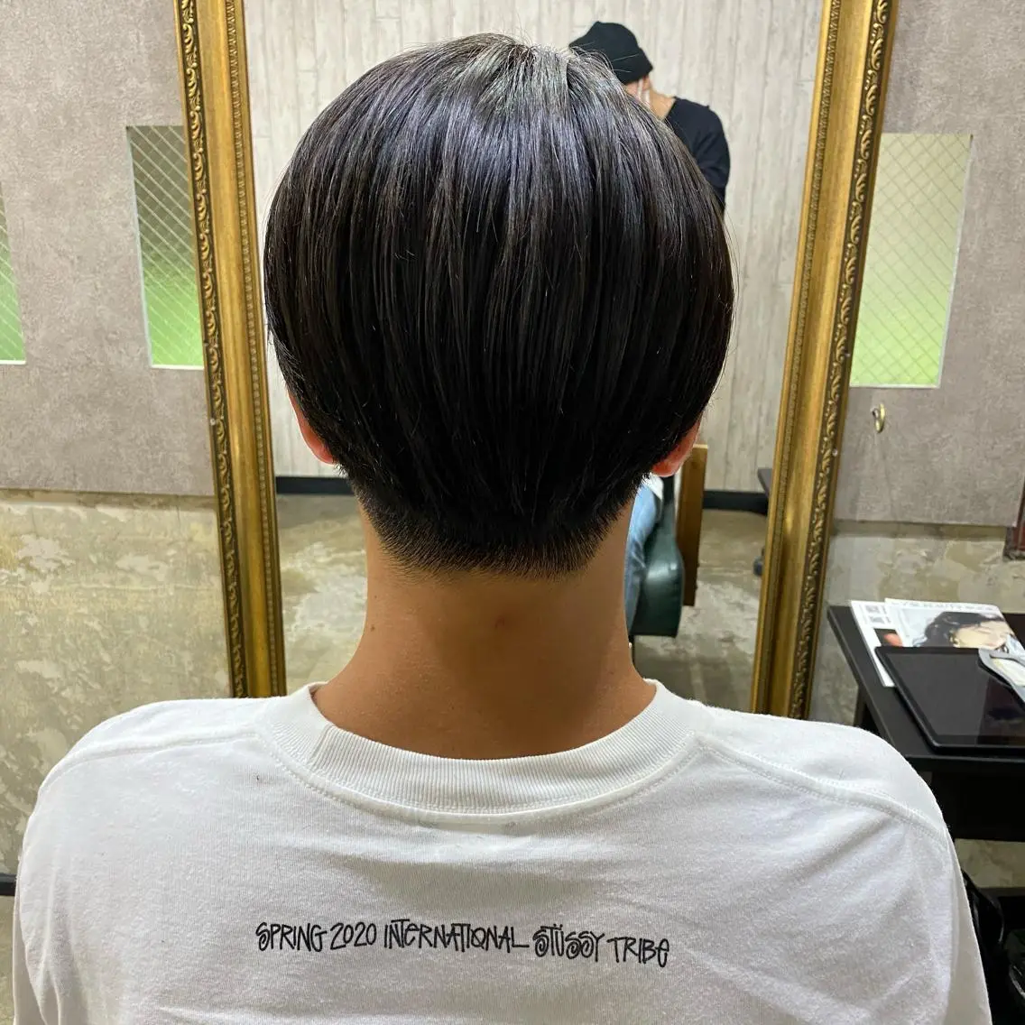 ミディアム メンズ センターパート 勝河 怜楊のヘアスタイル