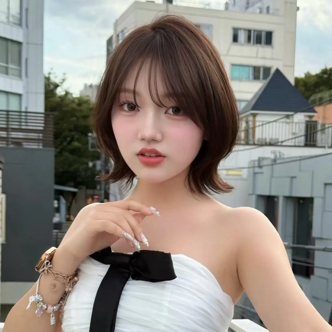 ショート カラー ヘアカラー モデル募集中🍒 縮毛矯正✨Runaのヘアスタイル