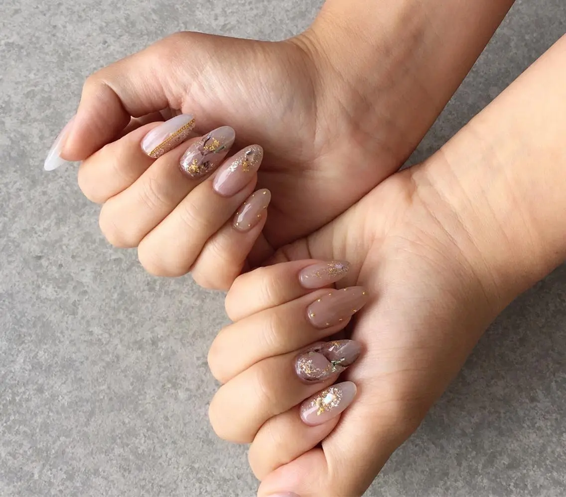 ネイル クリアネイル 大理石ネイル(マーブル) 持ち込み スカルプネイル ハンドネイル nail salon Soeurのネイルデザイン