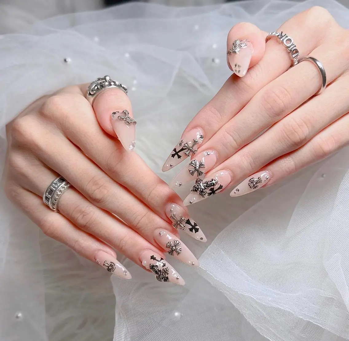 ネイル オーロラネイル チークネイル フットネイル ジェルネイル 韓国ネイル ハンドネイル neco H.babynailのネイルデザイン