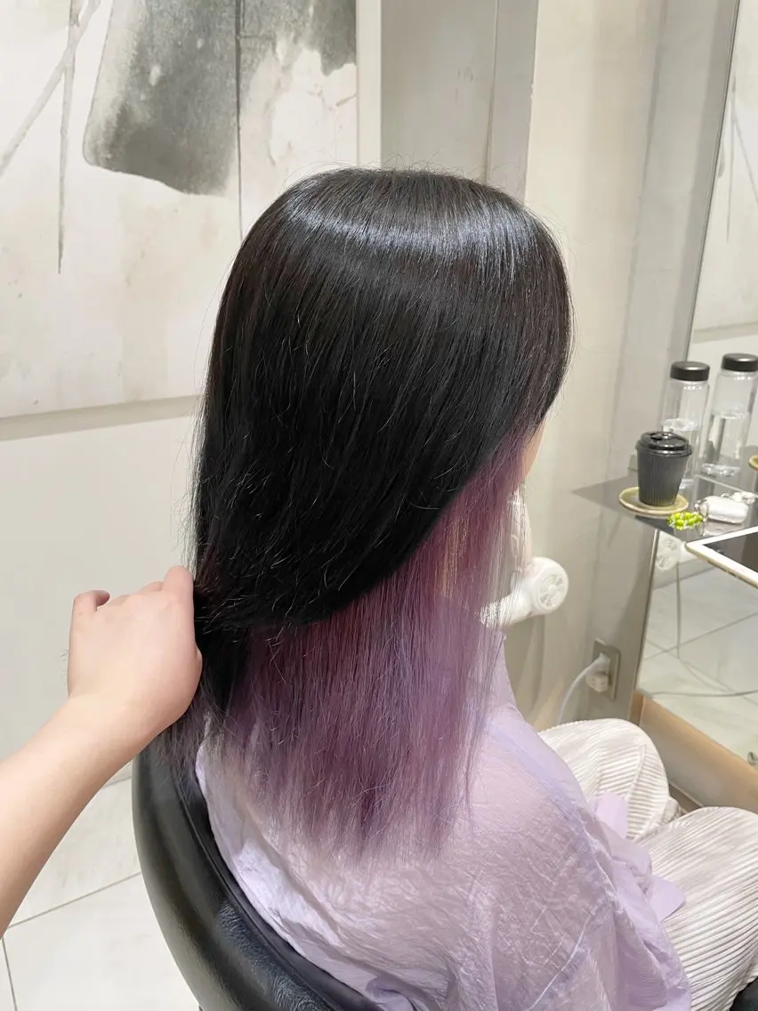 ミディアム カラー ヘアアレンジ ヘアカラー トリートメント ヘッドスパ ヘアセット 艶髪/レイヤーカット 🐣misakiのヘアスタイル