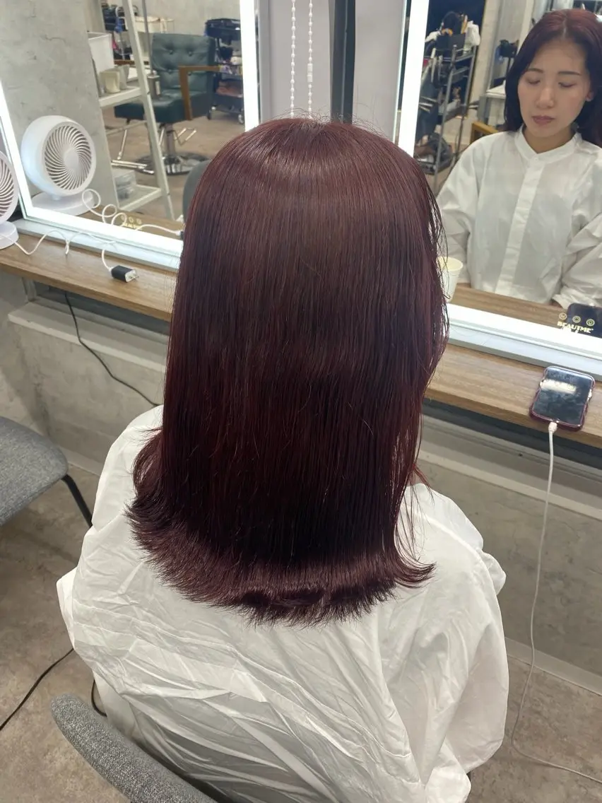 セミロング カラー ヘアカラー limitみづき🌙 レイヤーカットのヘアスタイル