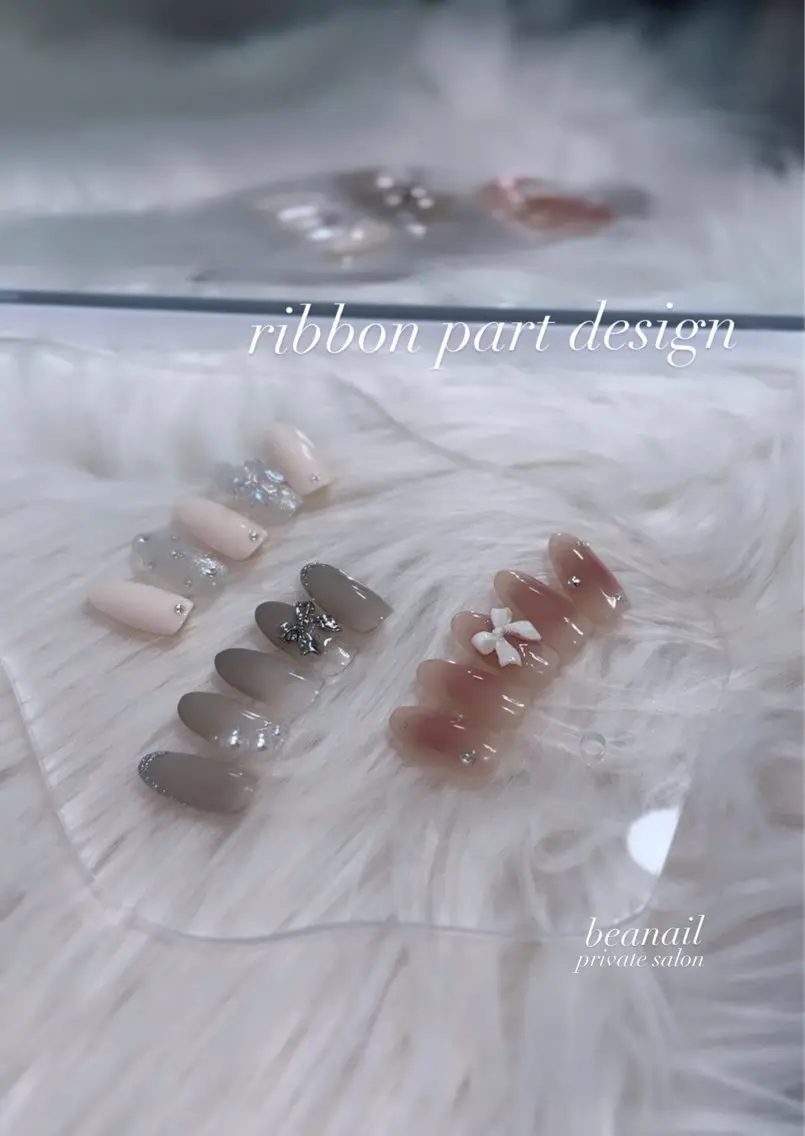 ネイル リボン bea nailのネイルデザイン
