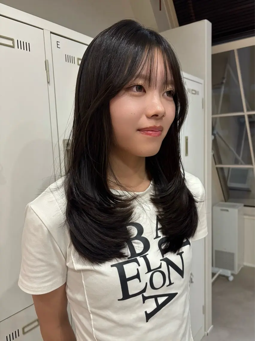 ロング カット ヘアカラー トリートメント 藤井 ユウキのヘアスタイル