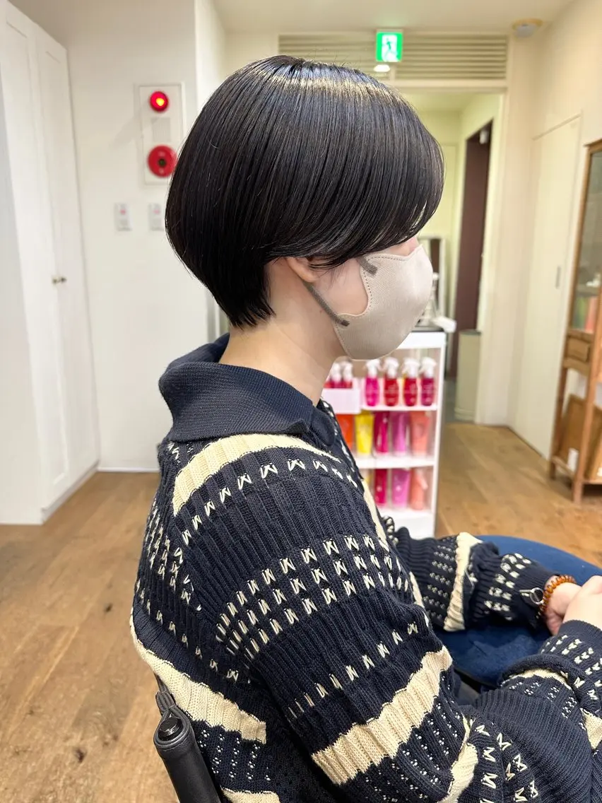 ショート ショート ボブ 梅田 木戸健人のヘアスタイル