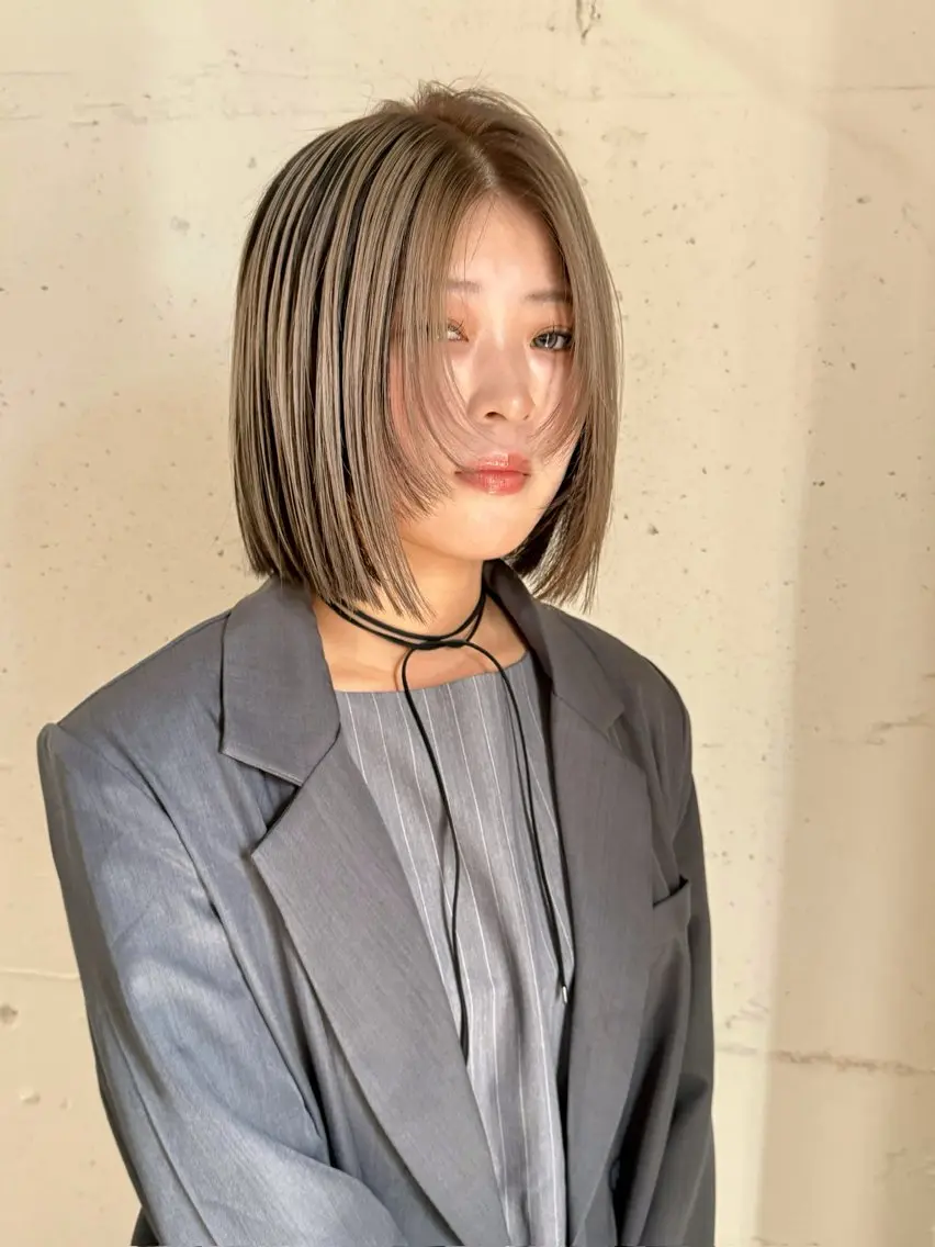 ミディアム ヘアカラー 久村 泰生のヘアスタイル