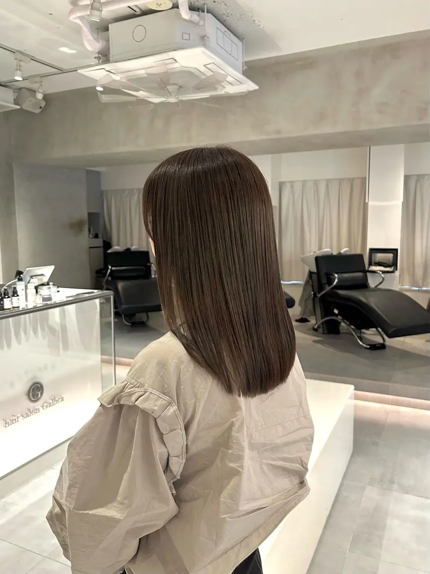 ミディアム カラー カット ヘアカラー 🧚つやさらhair 🧚manakaのヘアスタイル
