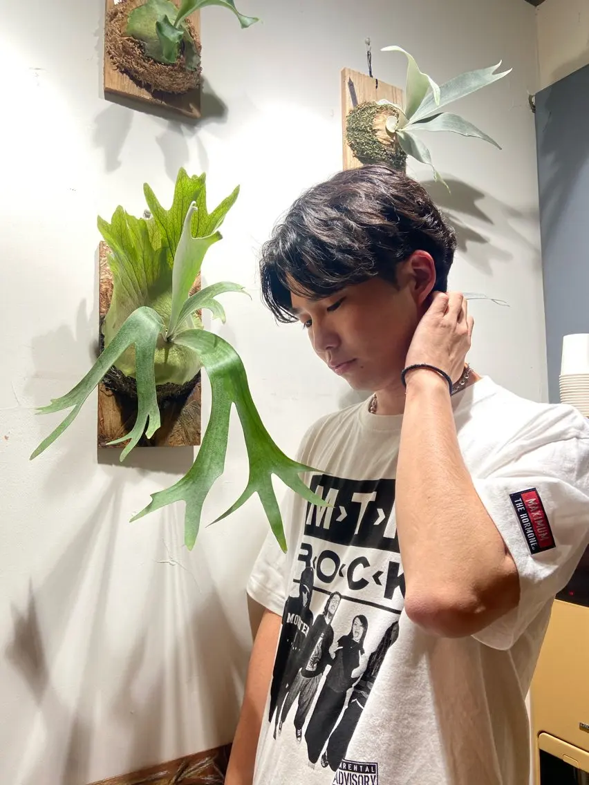 ショート メンズ メンズパーマ 岡本 蓮太のヘアスタイル