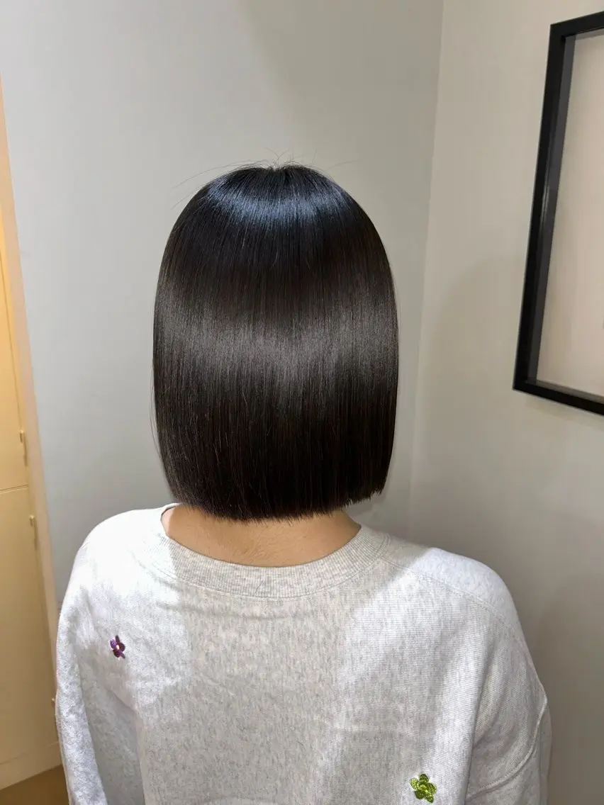 ショート パーマ カット 縮毛矯正 透明感/暖色カラー 💖【Misaki】のヘアスタイル