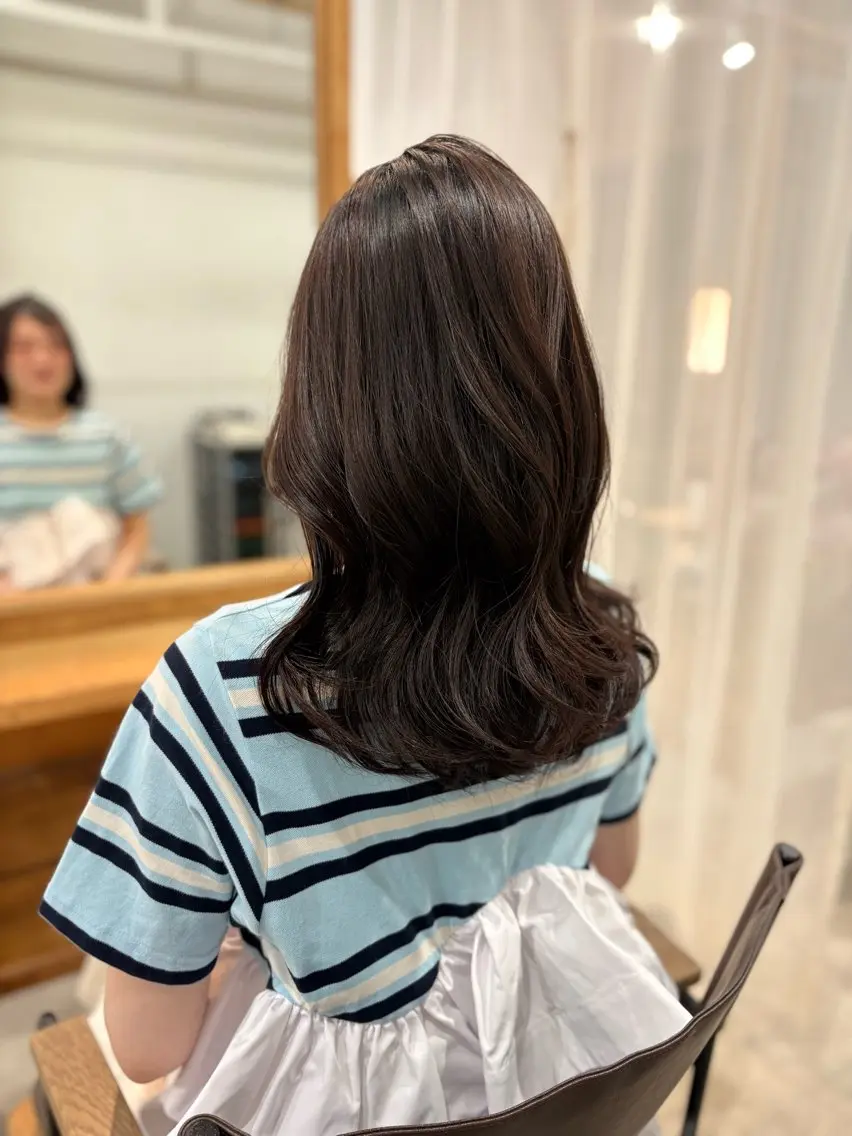 ミディアム くびれヘア 髪質改善・水素カラー ARIA(ému)のヘアスタイル