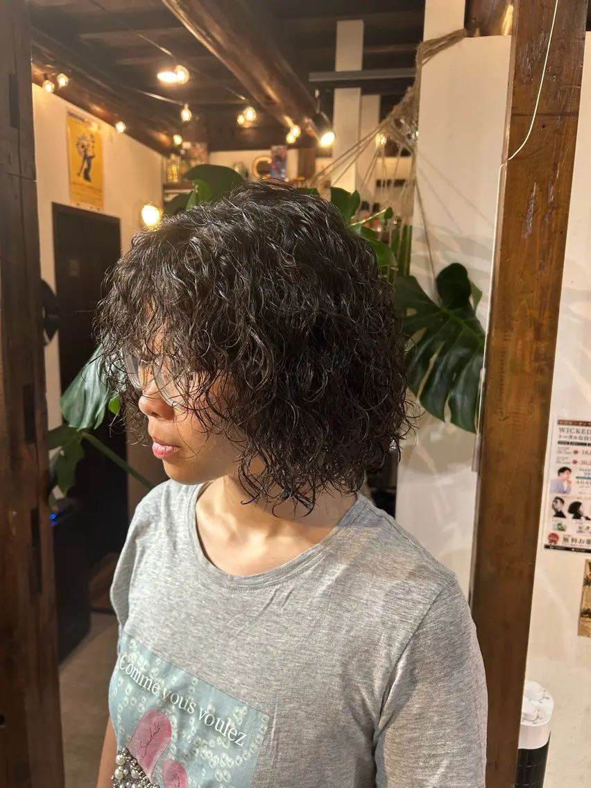 パーマ 久保 陵伽のヘアスタイル