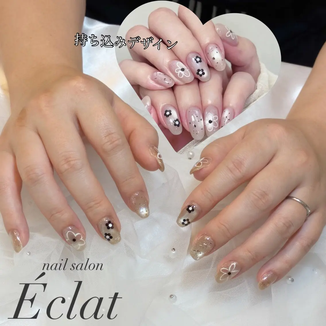 ネイル 持ち込み ハンドネイル nail salon Éclatのネイルデザイン