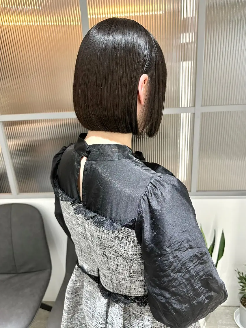 ショート カット 縮毛矯正 トリートメント 髪質改善 縮毛矯正/ レイヤー/銀座/本木のヘアスタイル