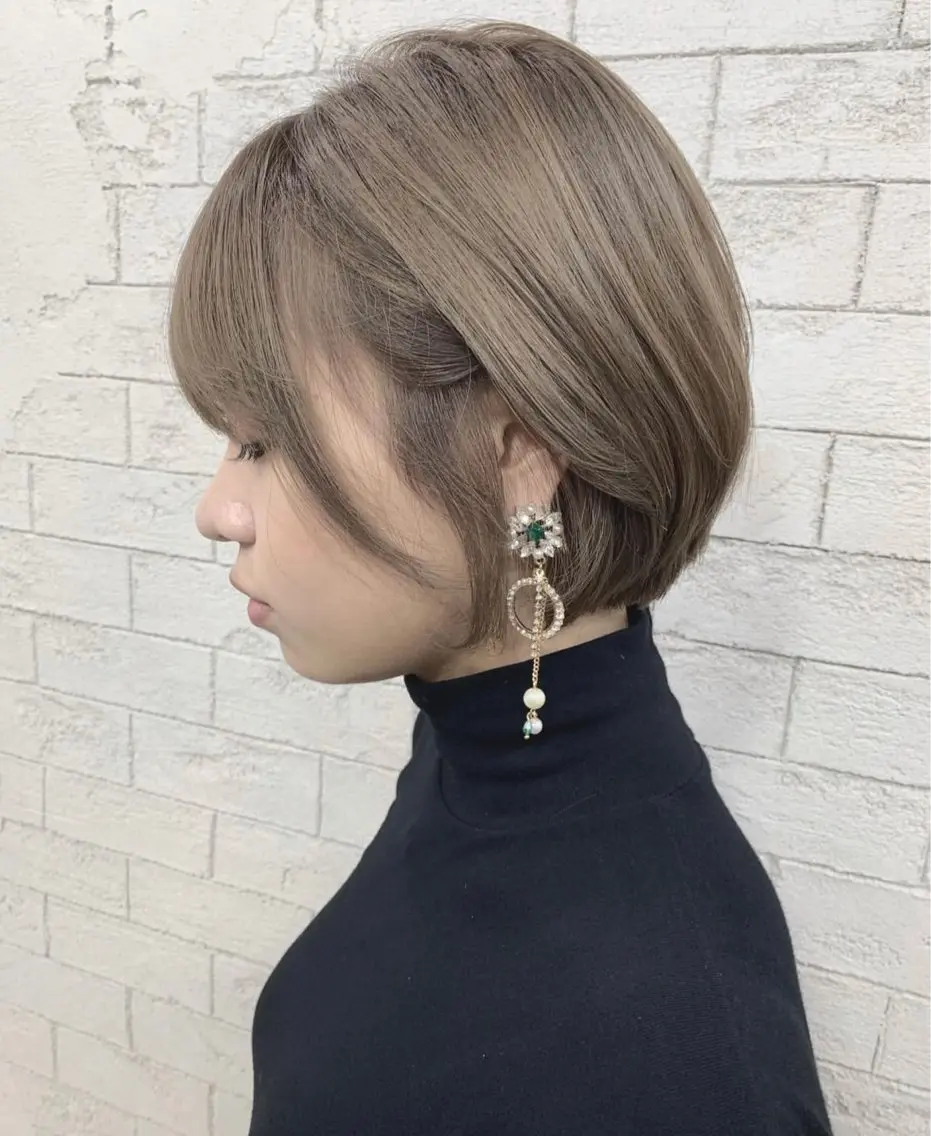 ショート 丸みショート ショートヘア 韓国風透明感カラー 💎YUI💎のヘアスタイル