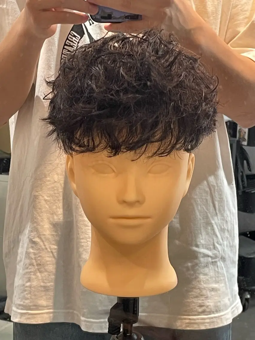 ショート パーマ フジイ カナウのヘアスタイル