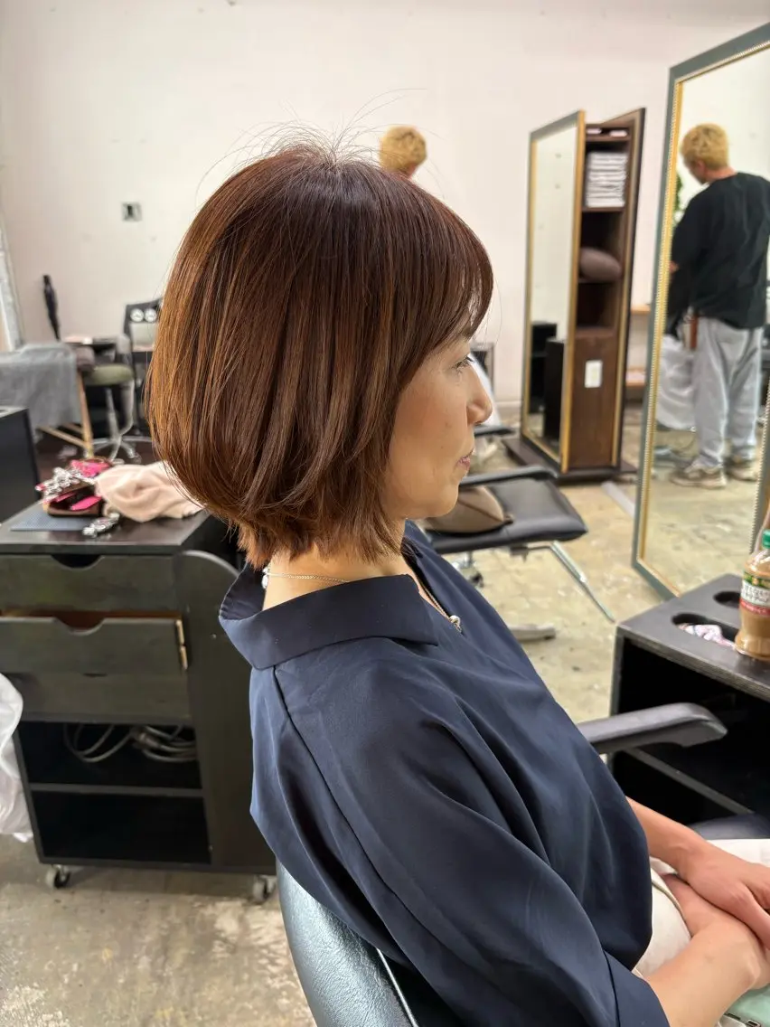 ミディアム カラー みっこ 美容師のヘアスタイル