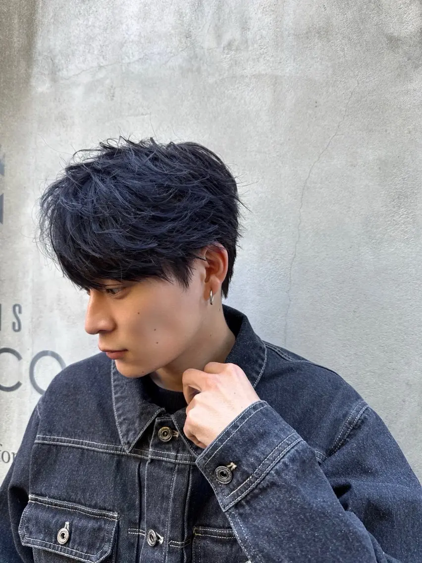 パーマ メンズ ダウンパーマ フェザーパーマ マッシュ メンズパーマ メンズ/佐藤 恒輝のヘアスタイル