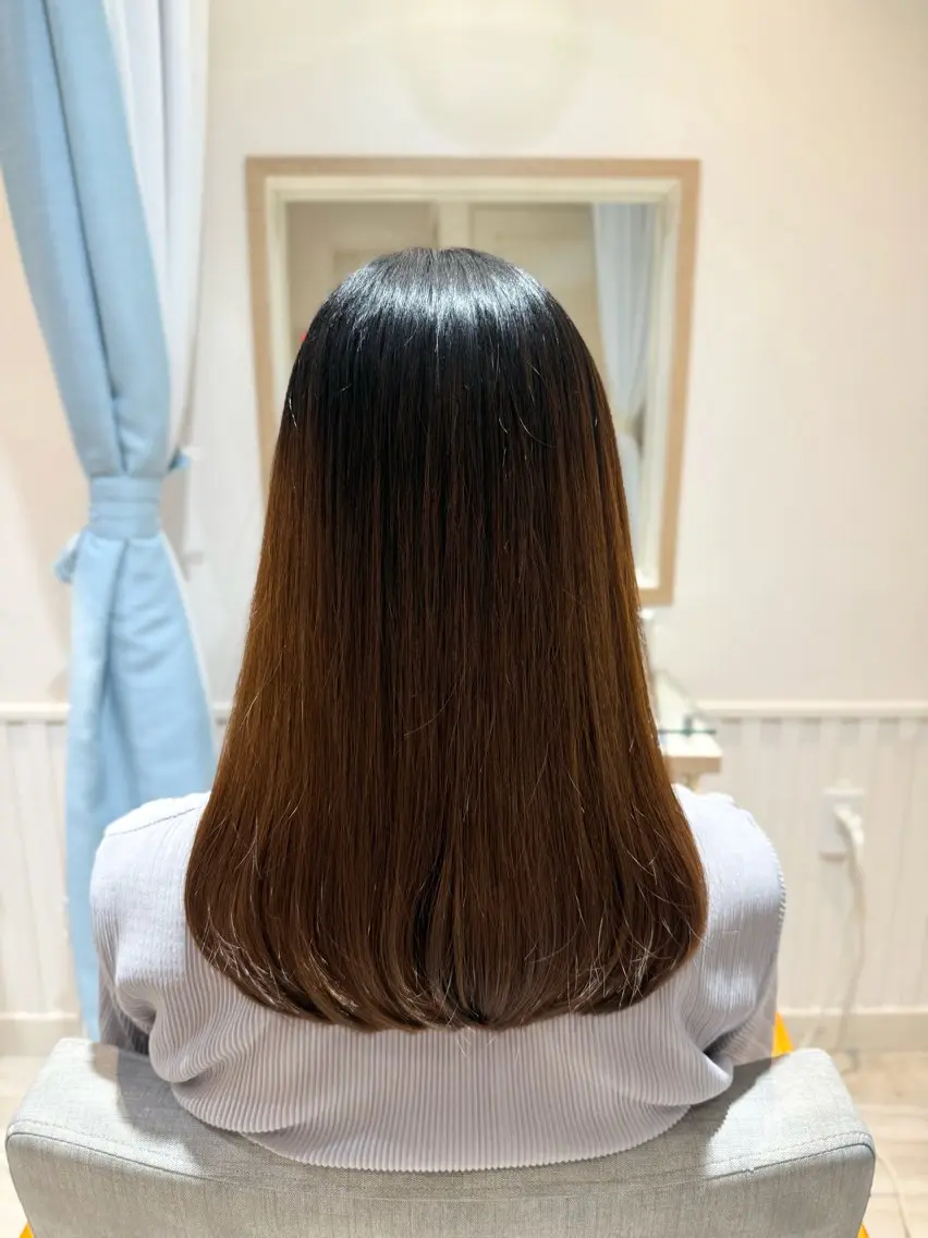 セミロング パーマモデル 募集中💍渡邉のヘアスタイル