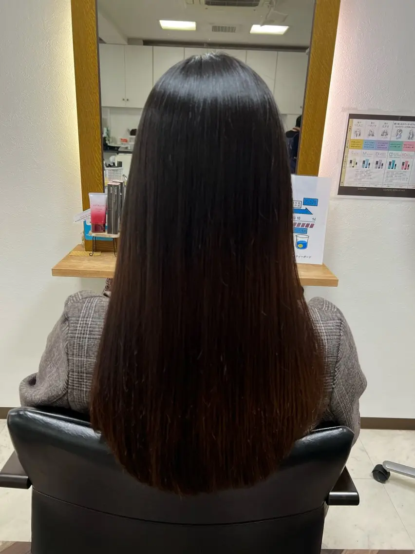 ロング 髪質改善/マツパ 垢抜け透明カラー衣笠のヘアスタイル