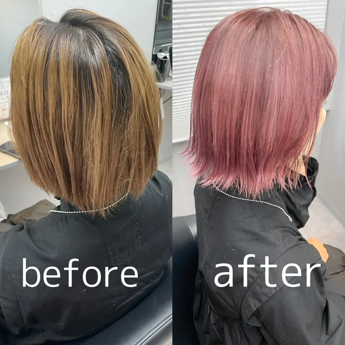 ミディアム カラー ヘアアレンジ cherir髪質改善 パーソナルカラー診断のヘアスタイル
