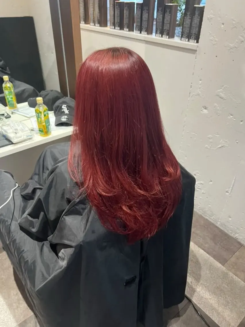 ロング カラー レイヤーカット カット ヘアカラー トリートメント 🍒サクラ🍒 /透明感カラー/艶髪のヘアスタイル