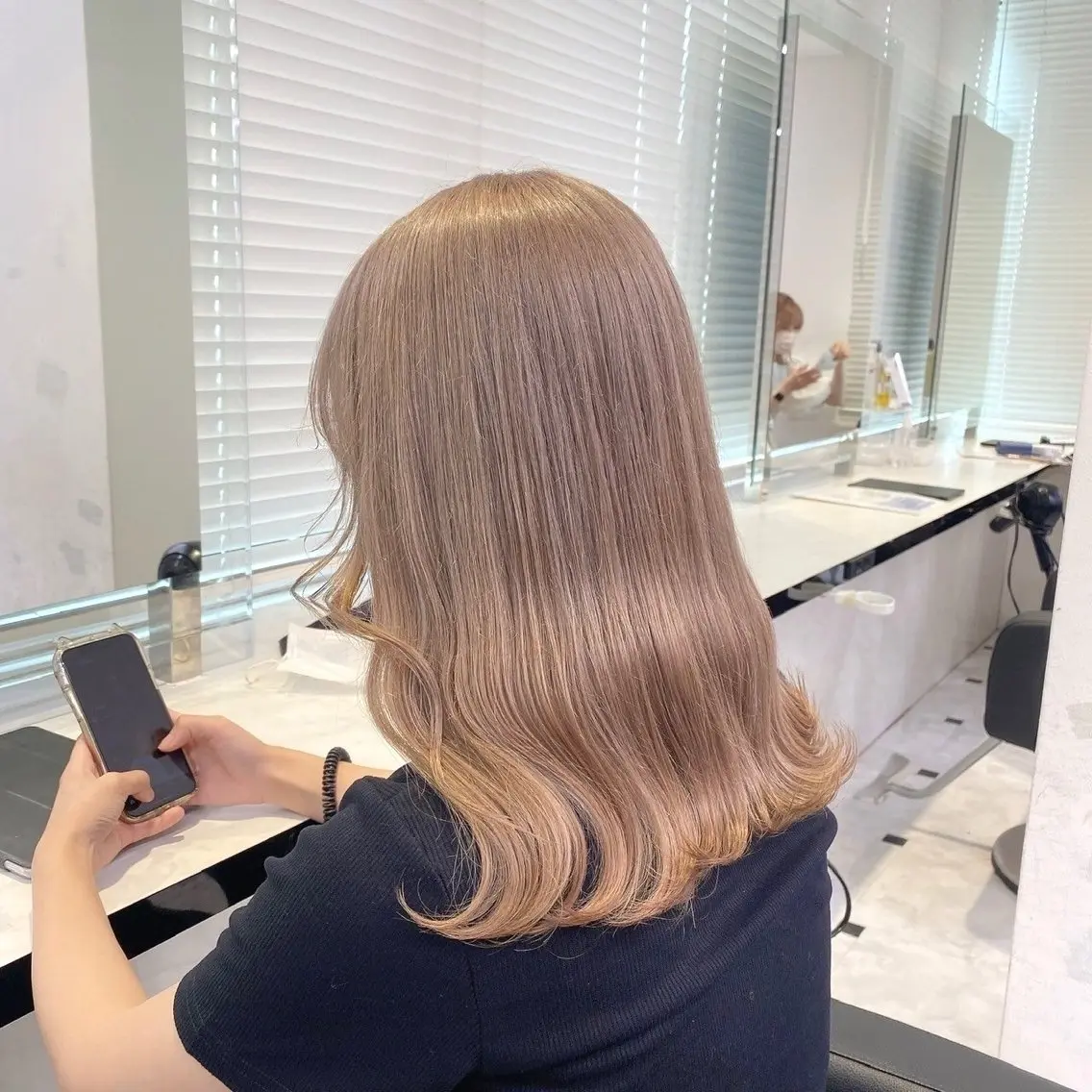 カラー ベージュ・ラベンダー カラー🎀りりのヘアスタイル