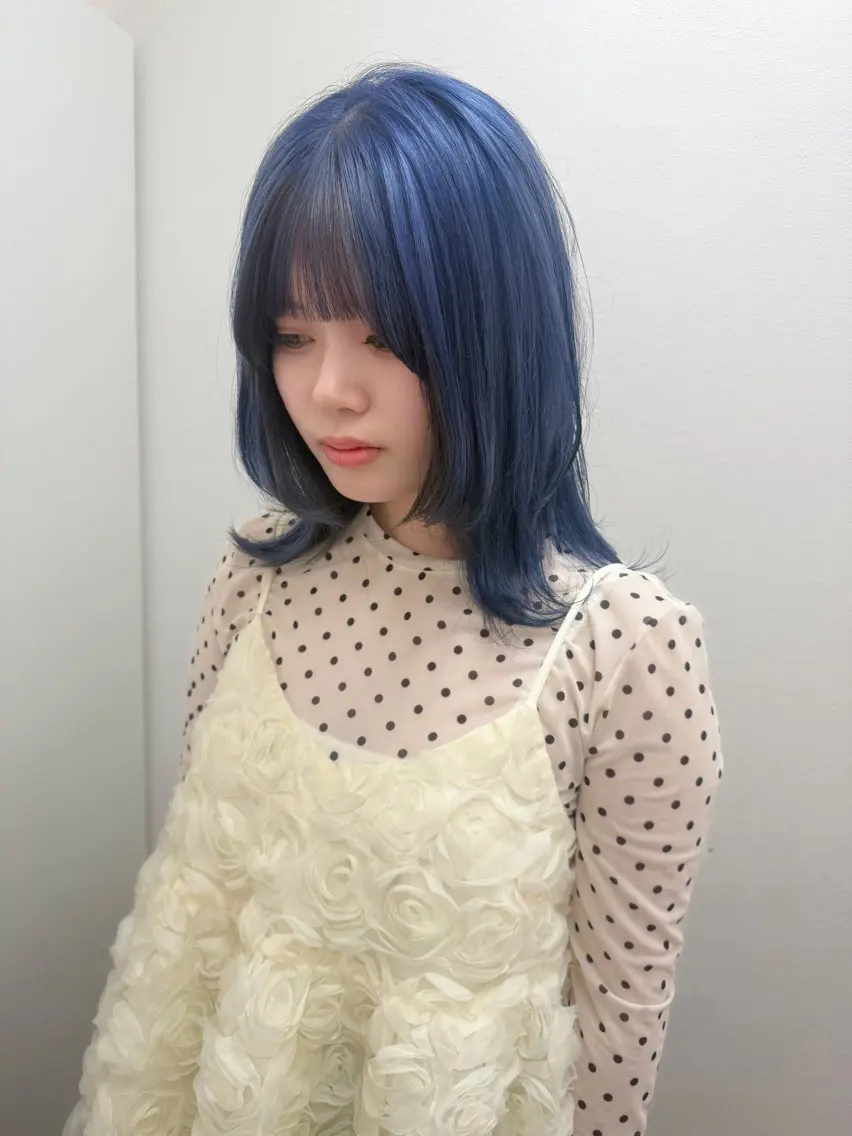 ミディアム カラー カット ヘアカラー トリートメント * 透明感カラー c h i h o *のヘアスタイル
