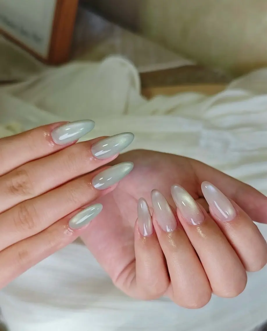 【トレンド】マグネットワンカラー🩵orフラッシュネイル✨の写真
