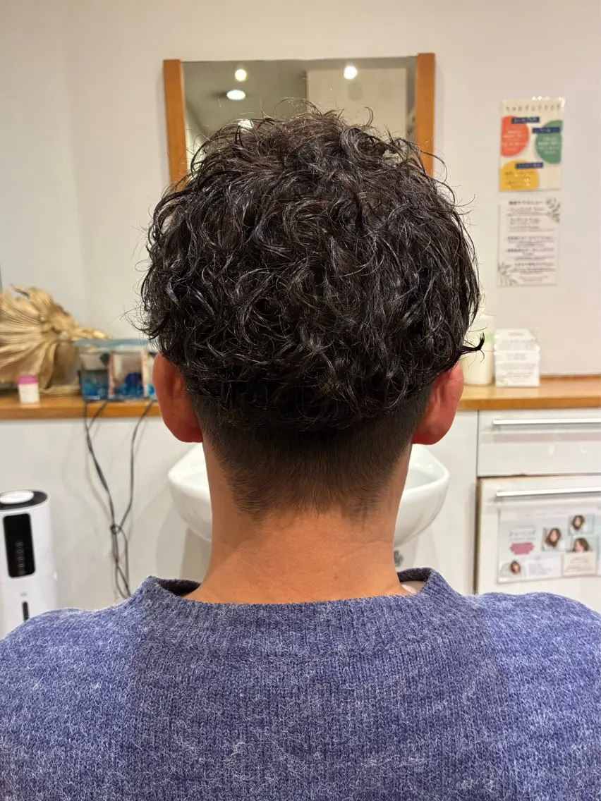 パーマ メンズ カット パーマ 友永 風歌のヘアスタイル
